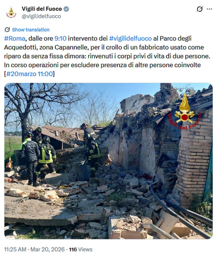 Morti in crollo casale, ipotesi azione nelle prossime settimane