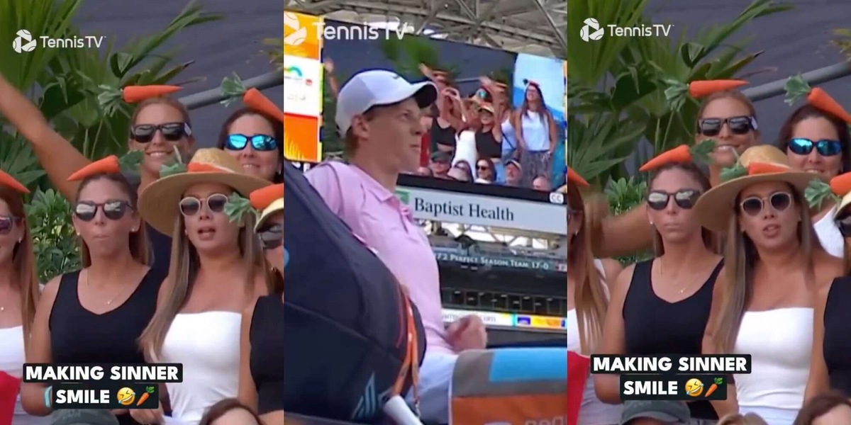 Dopo i carota boys, ecco le carota girls: Sinner non riesce a trattenere le risate