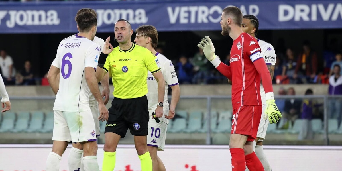 Guida, due errori in Verona-Fiorentina: il voto è sotto la sufficienza