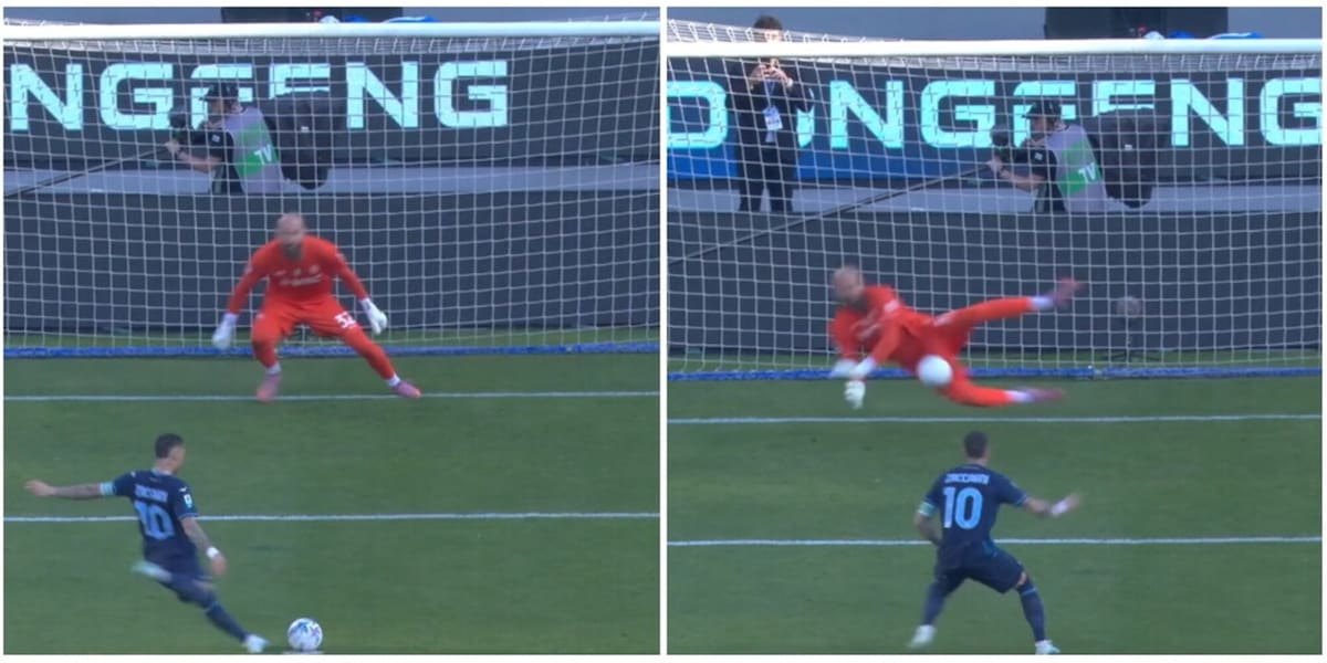 Milinkovic-Savic para un rigore a Zaccagni: la fotosequenza durante Napoli-Lazio