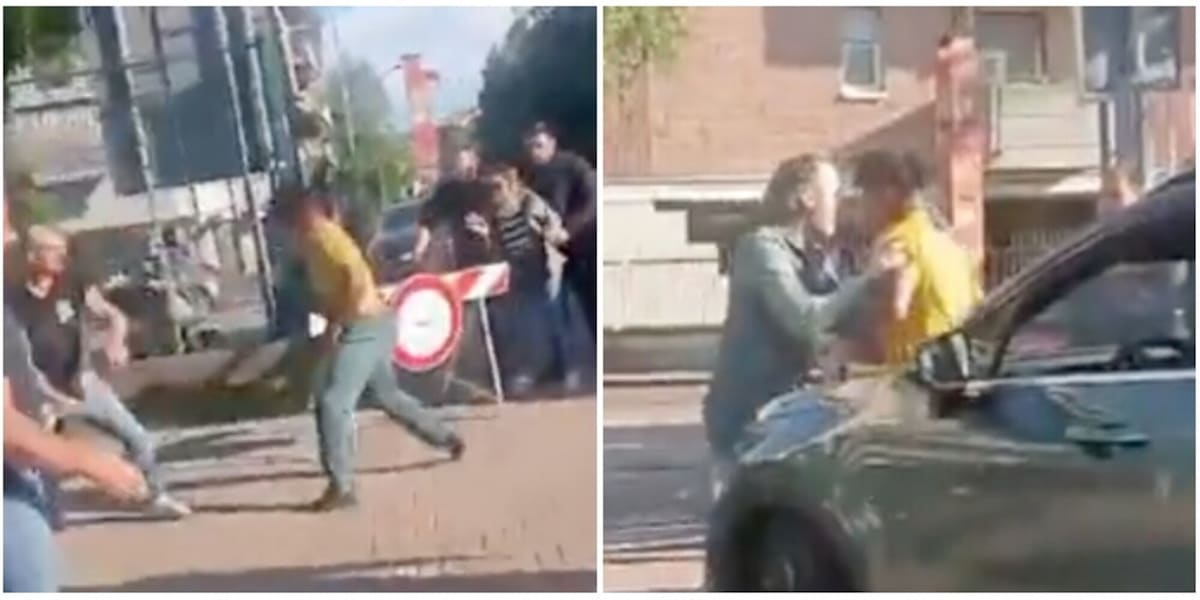 Follia Orban, scende dall'auto rabbioso e scatena la rissa con un tifoso! VIDEO