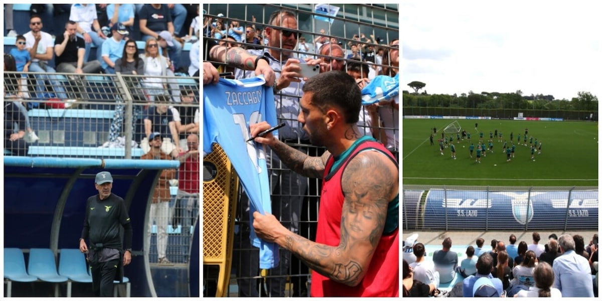 Lazio, carica tifosi a Formello: autografi e cori all'allenamento a porte aperte
