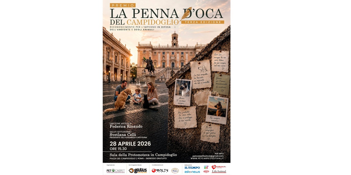 Al via la "Penna d’Oca del Campidoglio", il premio che sfida l'AI con il valore dell'umanità
