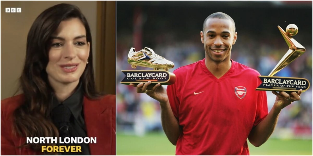 La curiosa rivelazione di Anne Hathaway: "Tifo Arsenal perché...". C'entra Thierry Henry