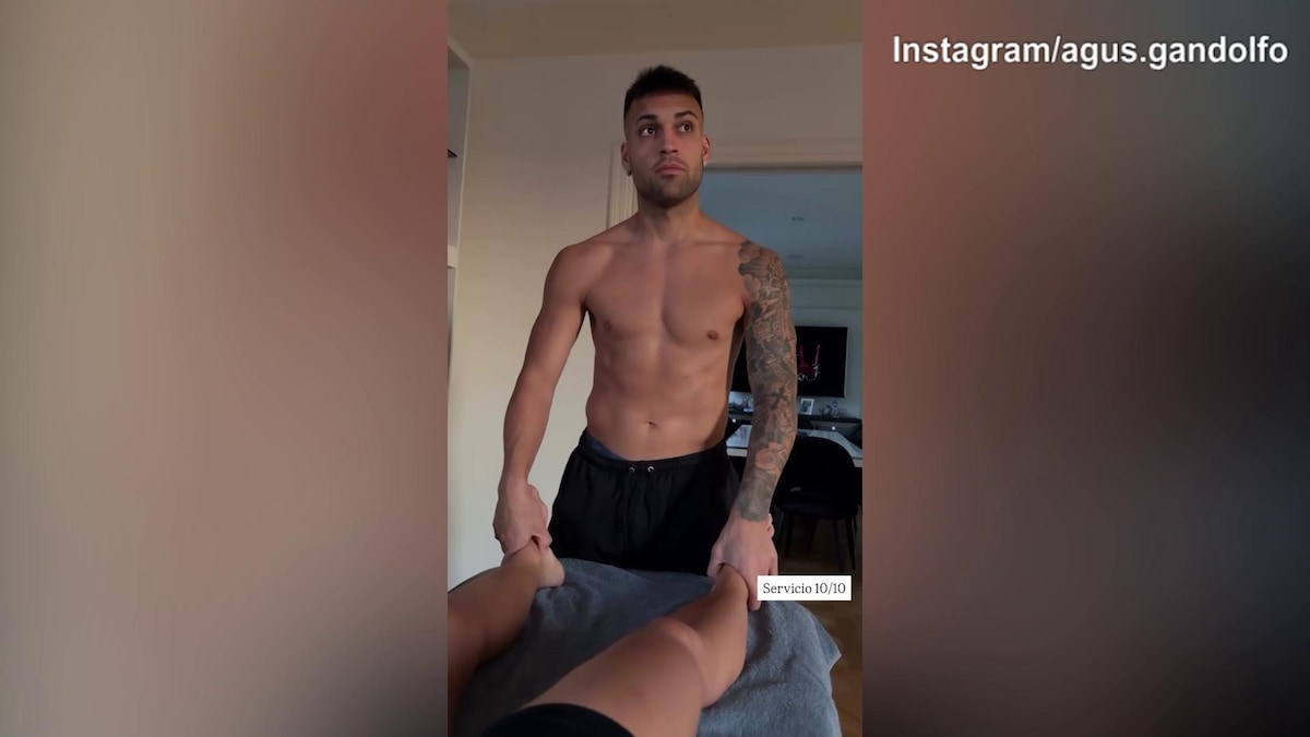 Lautaro Martinez, servizio da fisioterapista per...Agustina