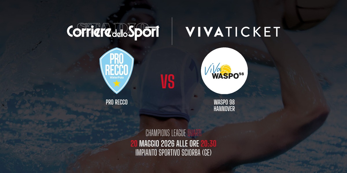 Biglietti Pro Recco-Waspo 98 Hannover: al via la vendita per i quarti di Champions League