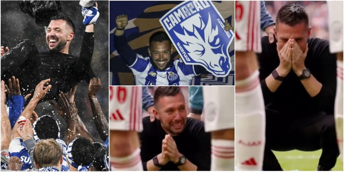 Il pianto disperato dopo il campionato perso con l'Ajax e quello di gioia con il Porto: le lacrime di Farioli un anno dopo fanno il giro del mondo