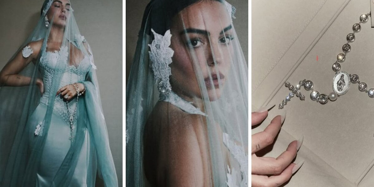 Georgina Rodriguez sposa al Met Gala 2026, nel rosario un messaggio per Cristiano Ronaldo