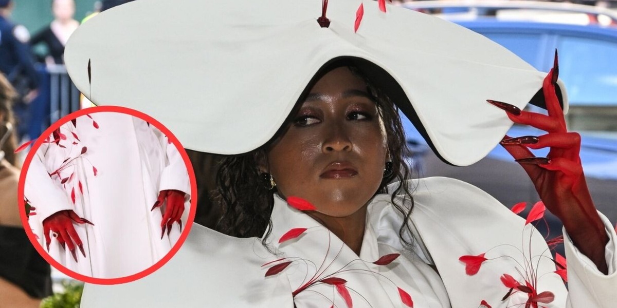 Naomi Osaka al Met Gala 2026, look da "anatomia umana" e dettaglio dei guanti