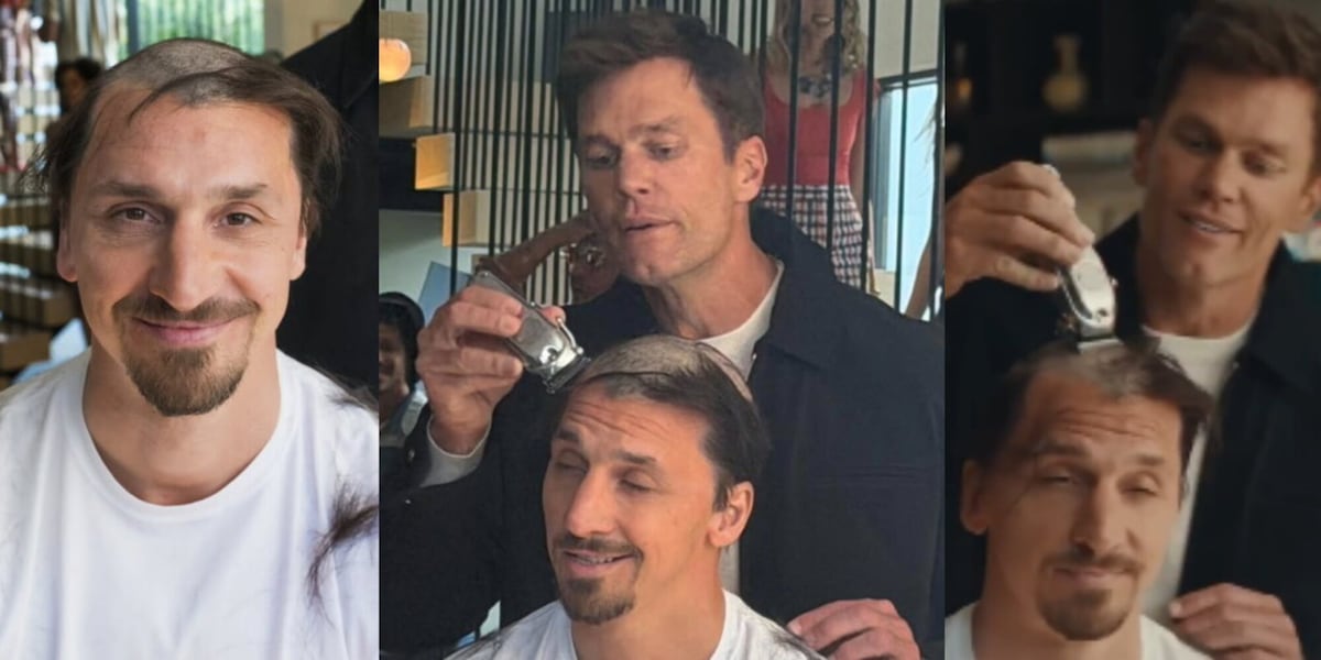 Ibrahimovic senza capelli, Tom Brady lo rasa a zero: l'incredibile siparietto durante l'ultimo spot dei Mondiali