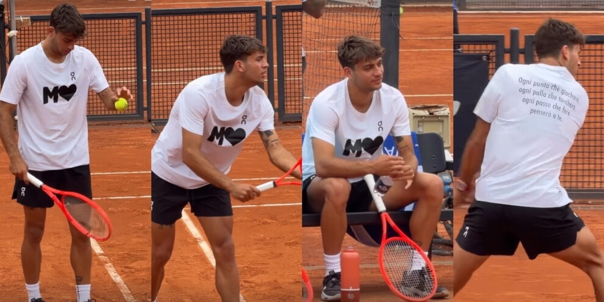 Cobolli al Foro Italico: le immagini dell'allenamento con Fonseca prima del debutto agli Internazionali