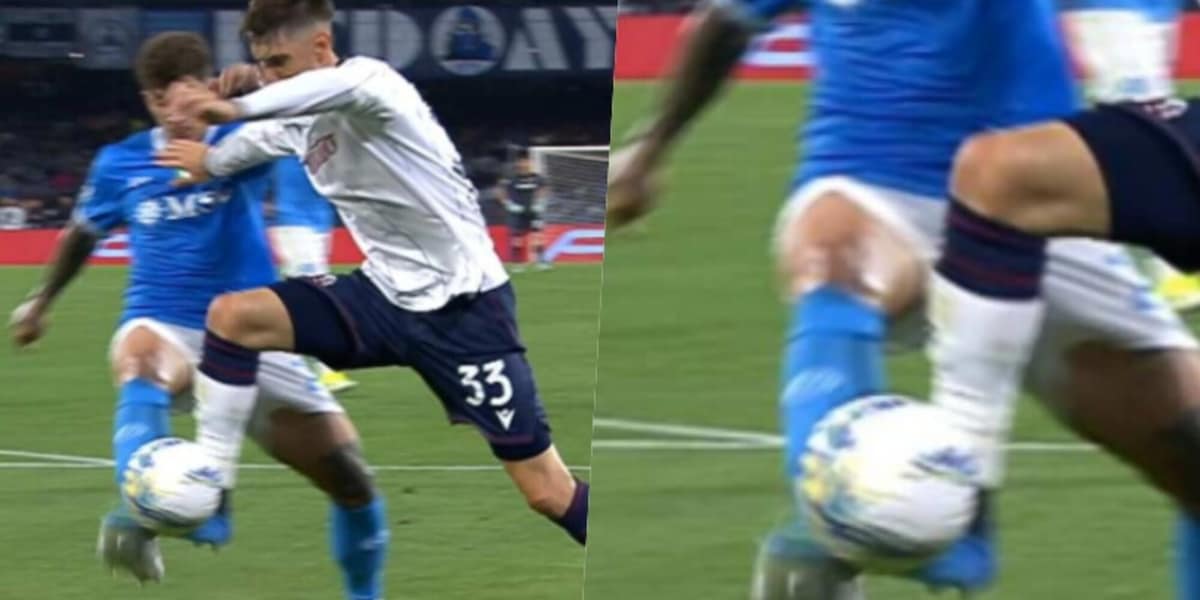 Moviola Napoli-Bologna: Piccinini perde il rigore Pobega da giallo