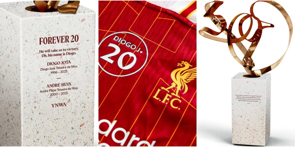 Il Liverpool omaggia Diogo Jota: la scultura ad Anfield e la maglia celebrativa