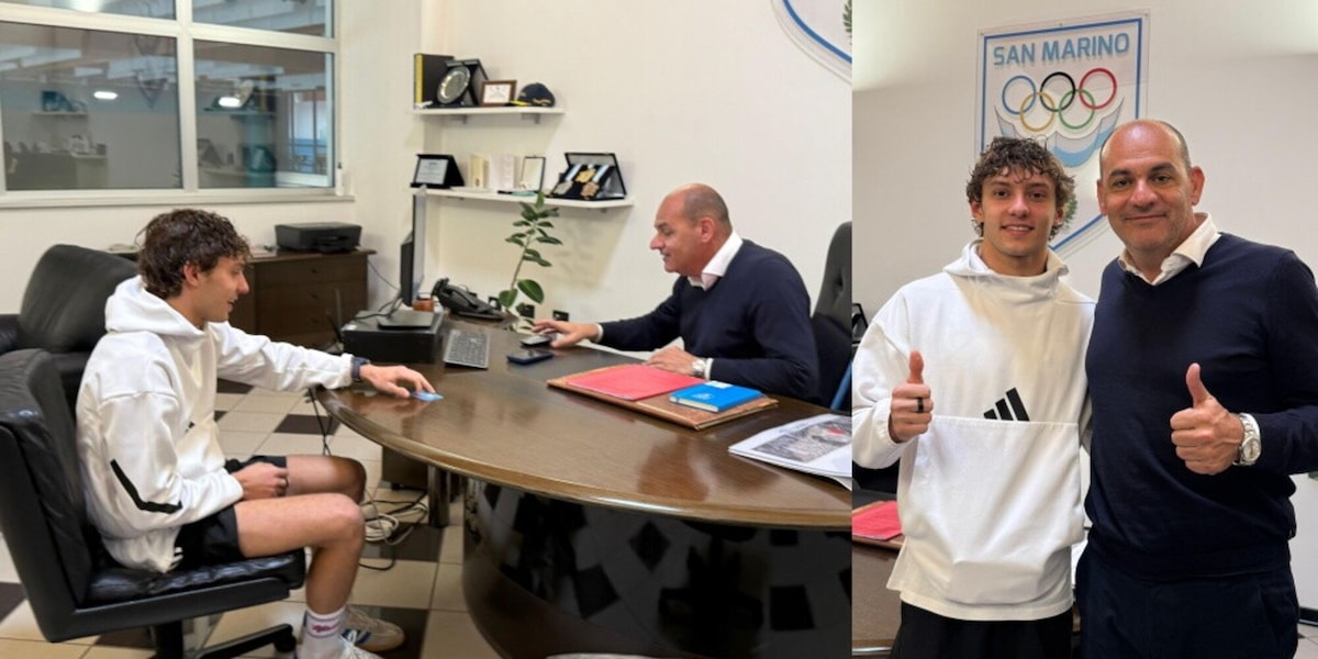 Kimi Antonelli a San Marino, la visita alla sede del Comitato Olimpico Nazionale