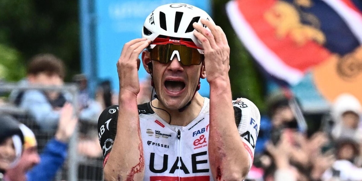 Giro d'Italia, pioggia e cadute non fermano Arrieta: lo spagnolo vince la 5ª tappa, Eulalio in rosa
