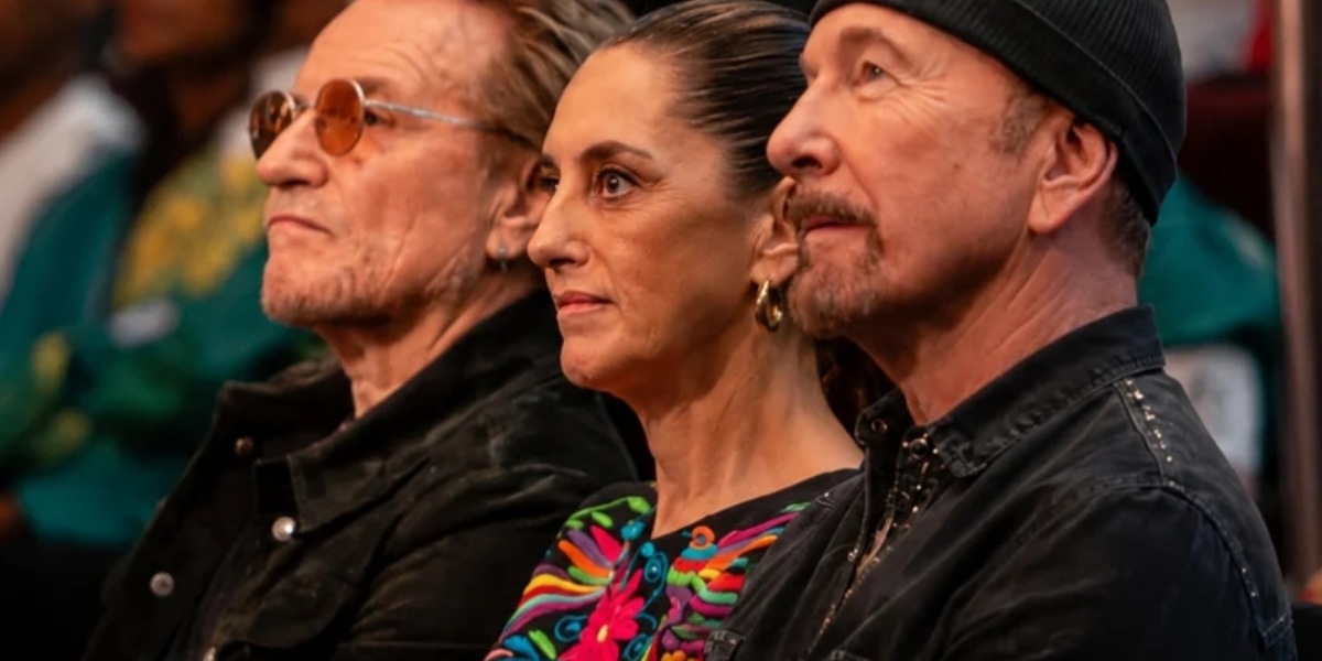 A Città del Messico Sheinbaum e gli U2 insieme per l'infanzia
