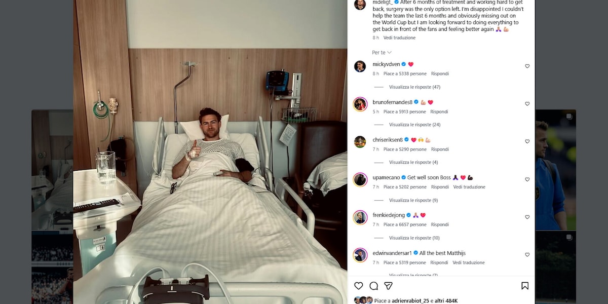 Tegola Olanda: De Ligt salta i Mondiali, il difensore olandese operato alla schiena