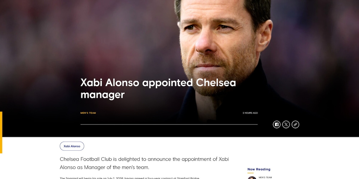 Ufficiale: Xabi Alonso è il nuovo allenatore del Chelsea