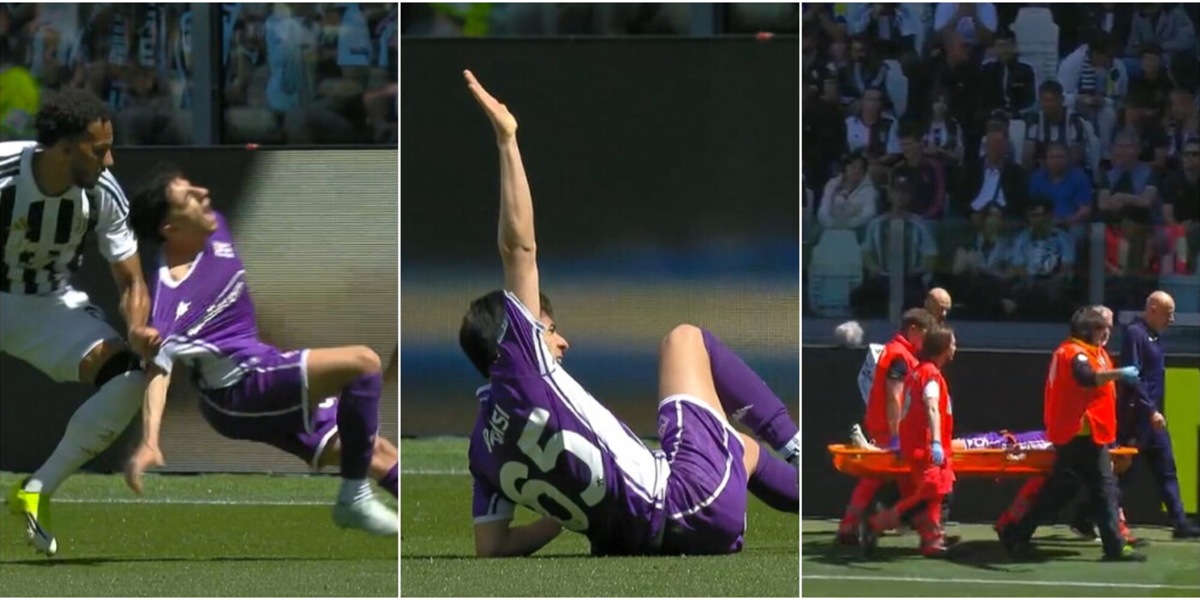 Parisi il ginocchio fa crac: costretto a uscire in barella. Tifosi della Fiorentina in ansia