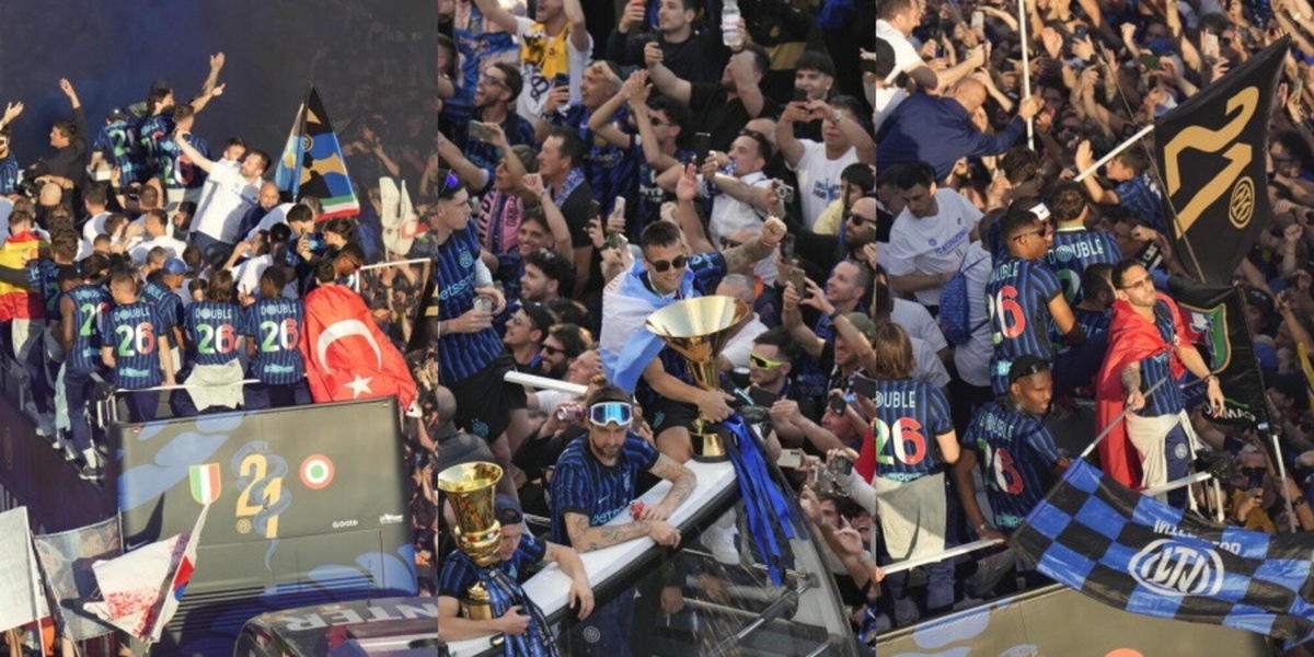 La festa dell'Inter in giro per Milano: migliaia di tifosi seguono il bus scoperto