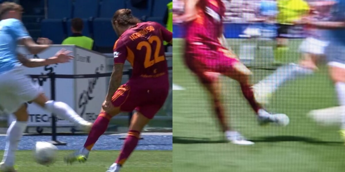 Moviola derby Roma-Lazio, Maresca e Di Bello si perdono il rosso per Maldini: cosa è successo