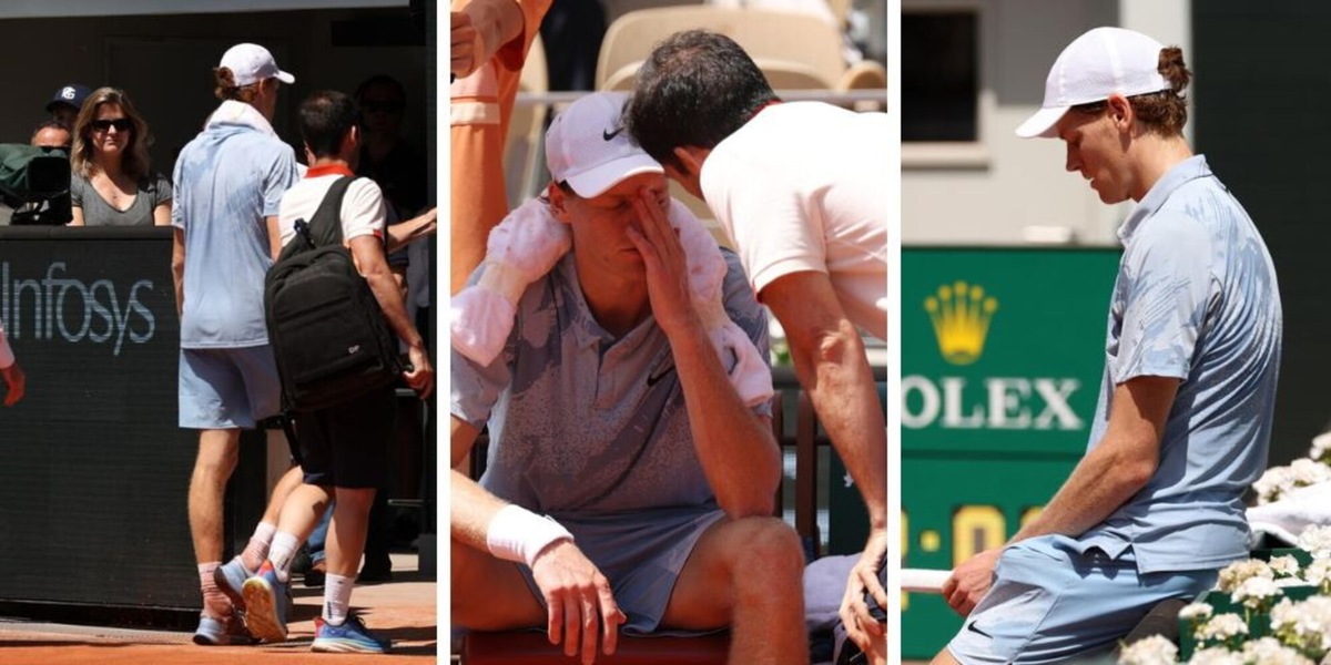 Paura al Roland Garros, Sinner si sente male in campo: "Devo vomitare"