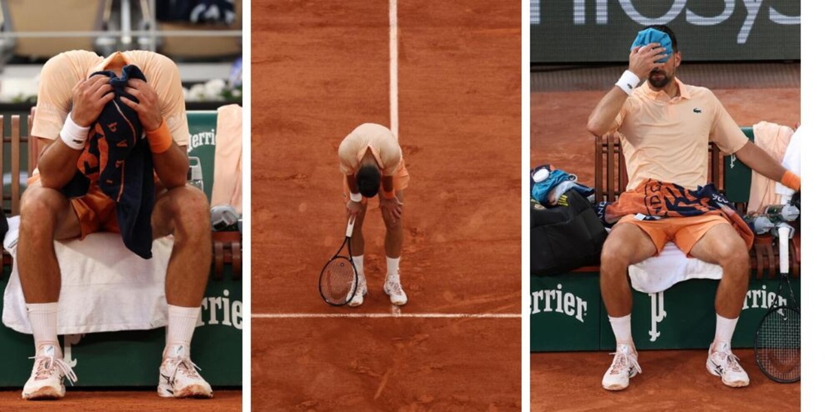 Djokovic a pezzi: le foto di Nole distrutto dopo la vittoria di Fonseca emozionano