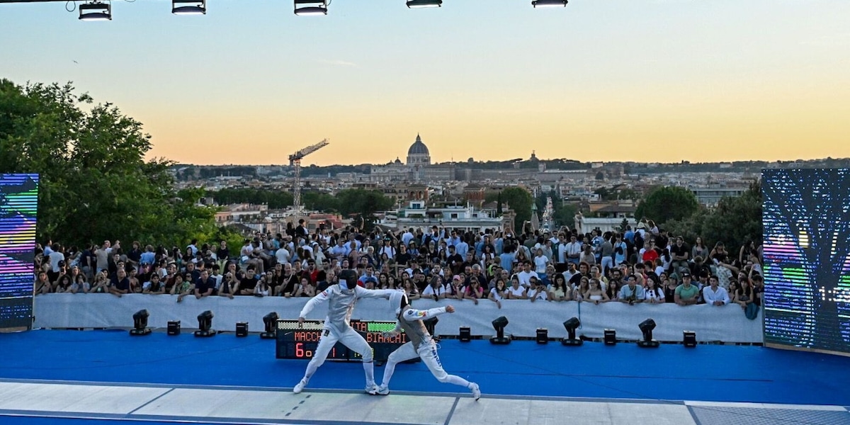 Campionati Italiani Assoluti Frecciarossa “Roma 2026”, la prima volta di Filippo Macchi e il poker di Alice Volpi nella magica serata del fioretto alla terrazza del Pincio