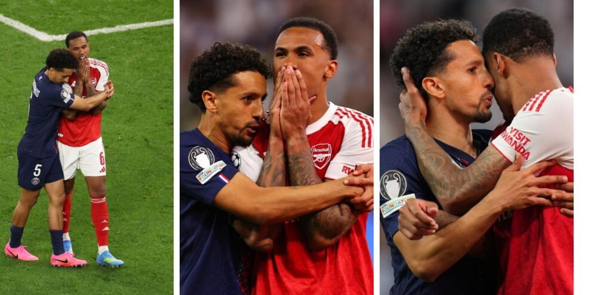 Marquinhos che abbraccia l'amico Gabriel devastato dopo il rigore sbagliato: le immagini conquistano il mondo