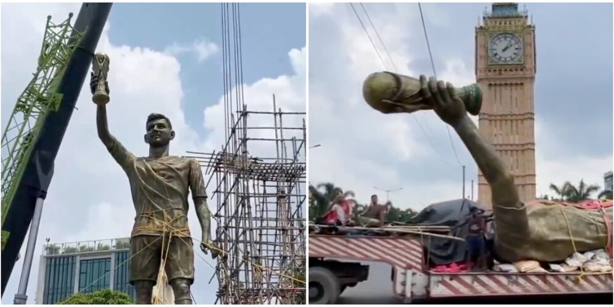 Statua di Messi rimossa in India: "Oscillava al vento"