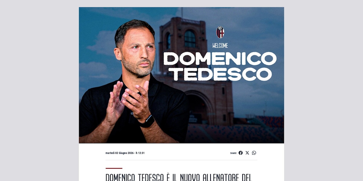 Bologna, ufficiale: Tedesco è il nuovo allenatore