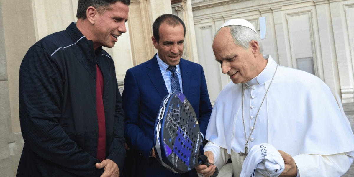 BNL Italy Major Premier Padel, Luigi Carraro e Paquito Navarro ricevuti da Papa Leone XIV
