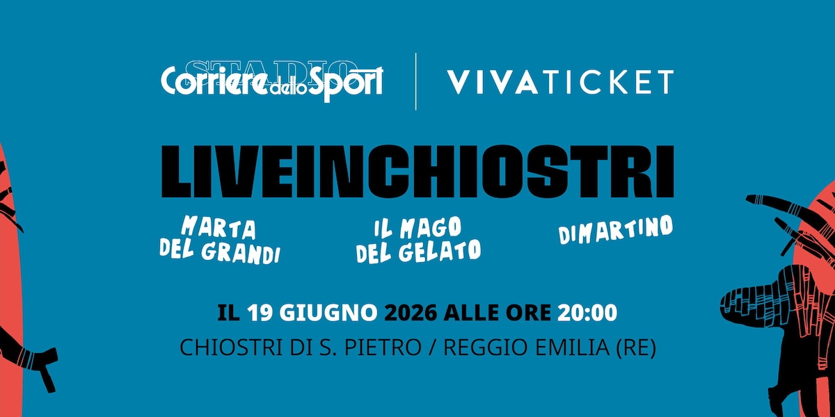 Live in Chiostri 2026, biglietti per Dimartino, Marta Del Grandi e Il Mago del Gelato a Reggio Emilia