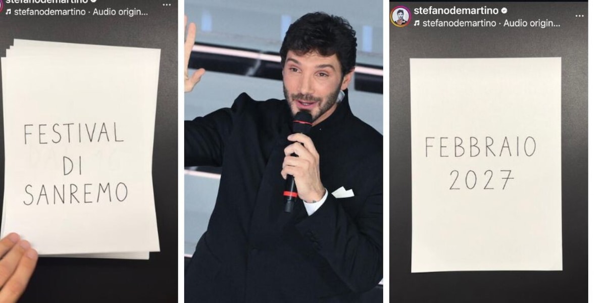 Sanremo 2027, primo annuncio di Stefano De Martino: le date ufficiali sui social