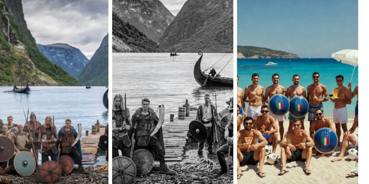 Haaland e i giocatori della Norvegia vichinghi per il Mondiale, impazzano le ironie sull'Italia: la foto di gruppo a Ibiza è virale