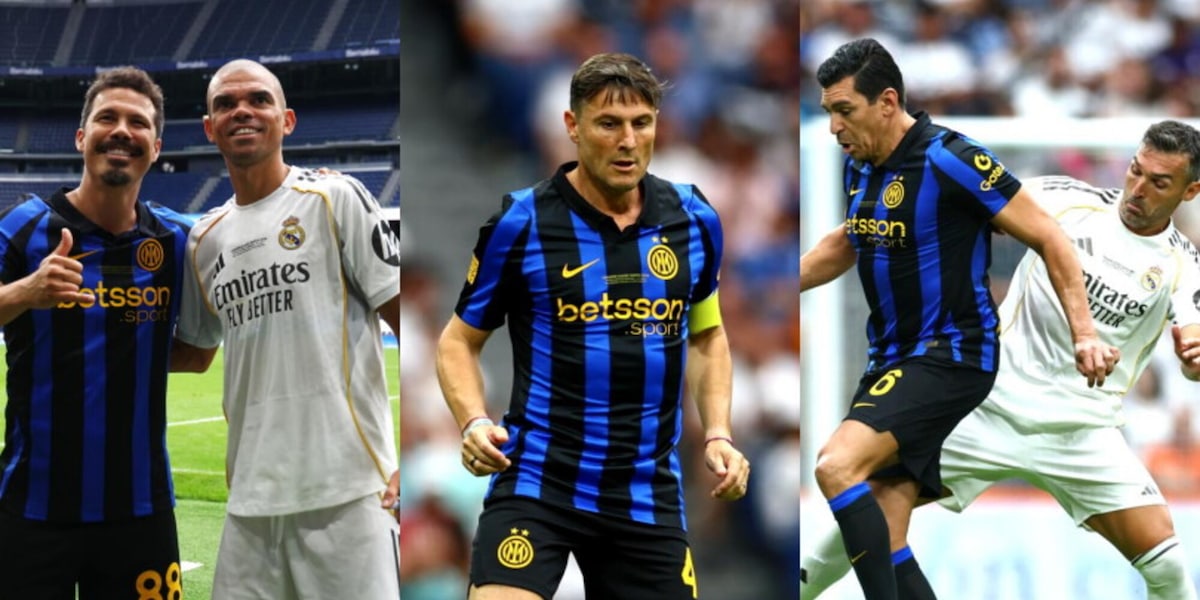 Inter Legends, che show al Bernabeu contro le ex stelle del Real Madrid: Zanetti in campo da capitano