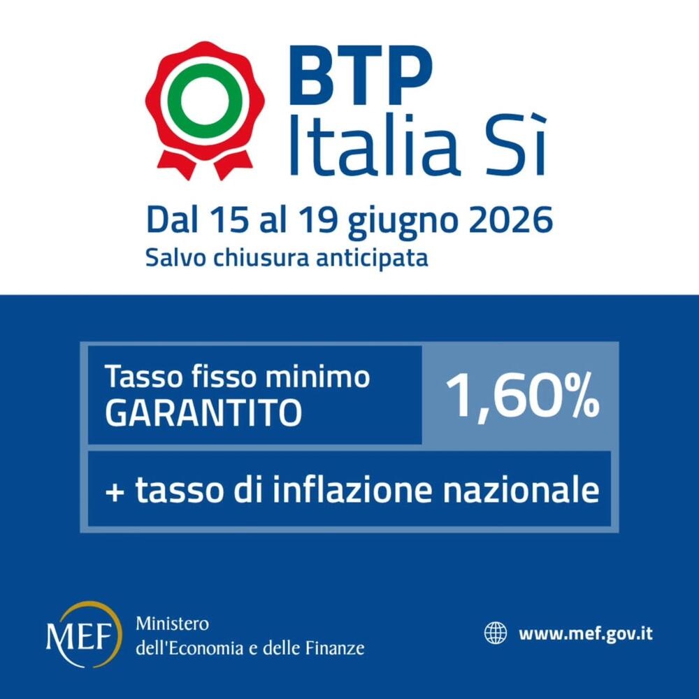 Btp Italia Sì raccoglie 1,4 miliardi a metà della seconda seduta di collocamento