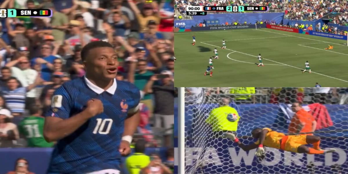 Mbappé chiude Francia-Senegal con un gol incredibile: la fotosequenza