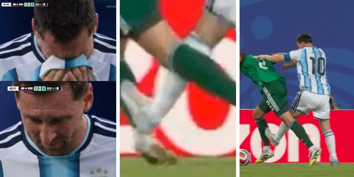 Messi piange dopo il gol ma è bufera sui social per un pestone a Mandi