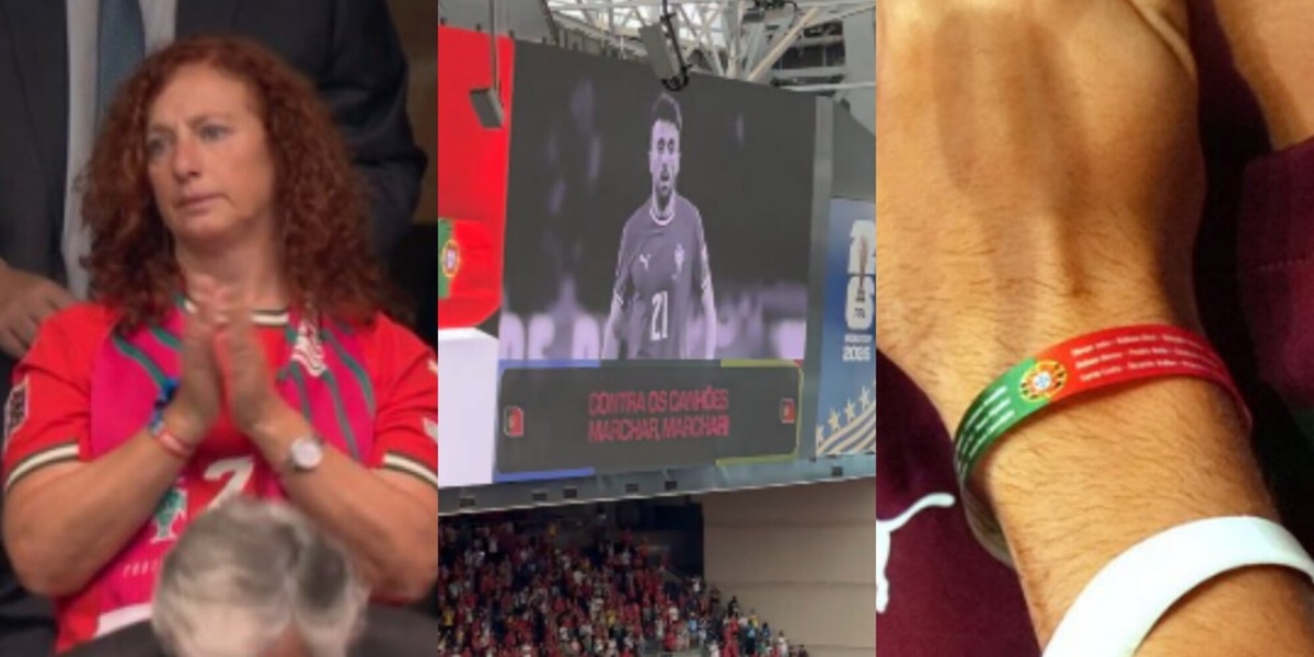 L'immagine sul maxischermo, la famiglia allo stadio e il braccialetto speciale: l'emozionante ricordo per Diogo Jota