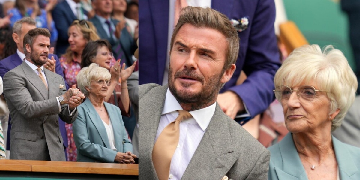 Beckham con la mamma a Wimbledon per vedere Sinner