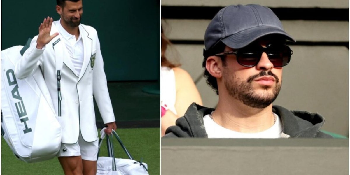 Djokovic, che look per la prima a Wimbledon: e al suo angolo spunta Bad Bunny