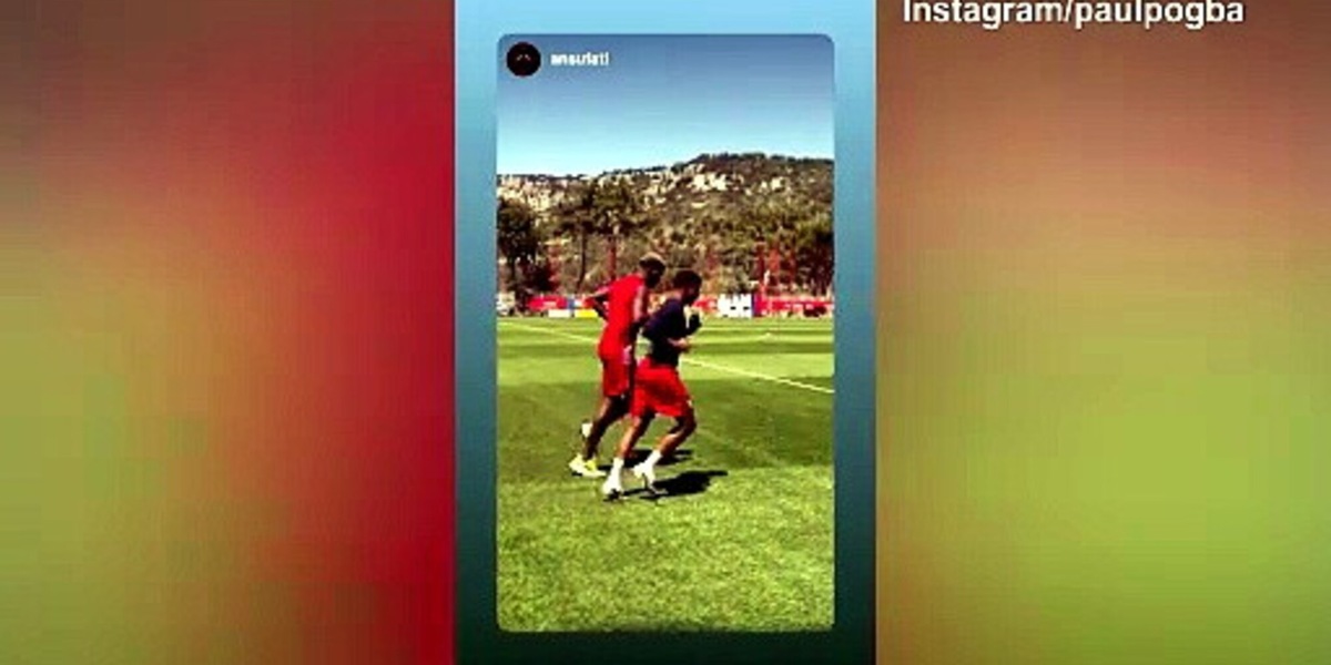 Pogba si allena con il suo amico Ansu Fati