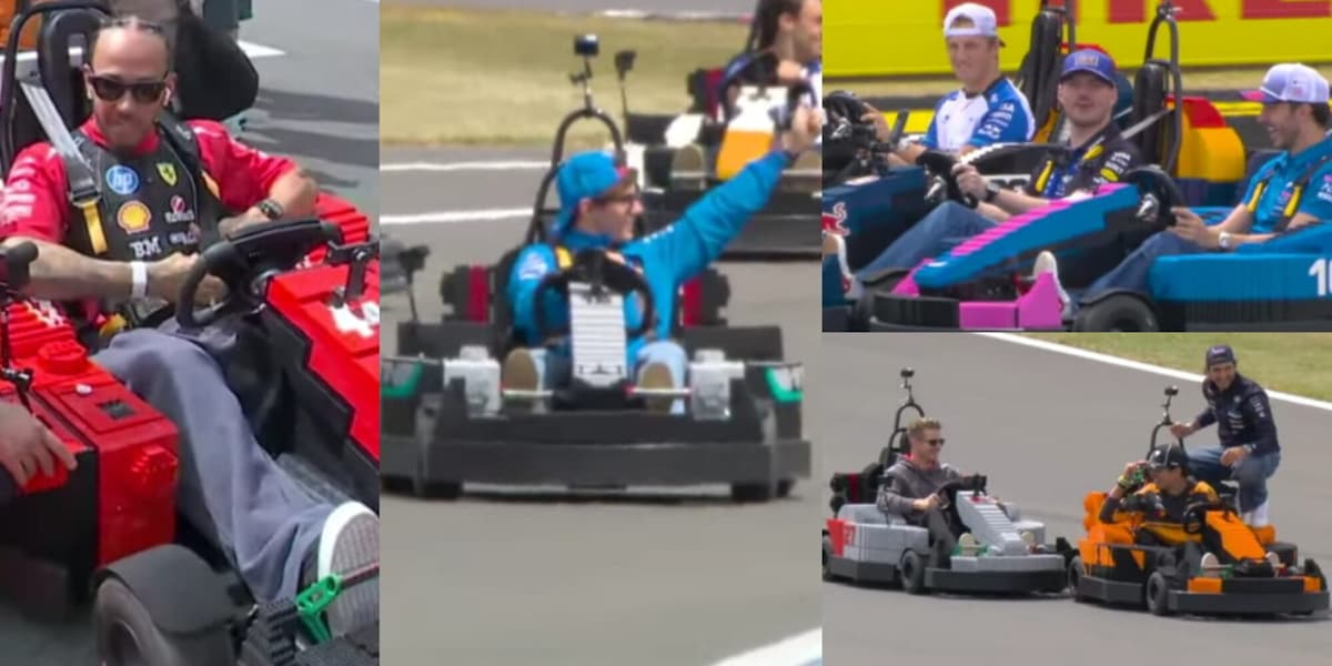 La corsa Lego della F1, dopo le polemiche ecco lo show a Silverstone! Alla fine Hamilton e Verstappen...