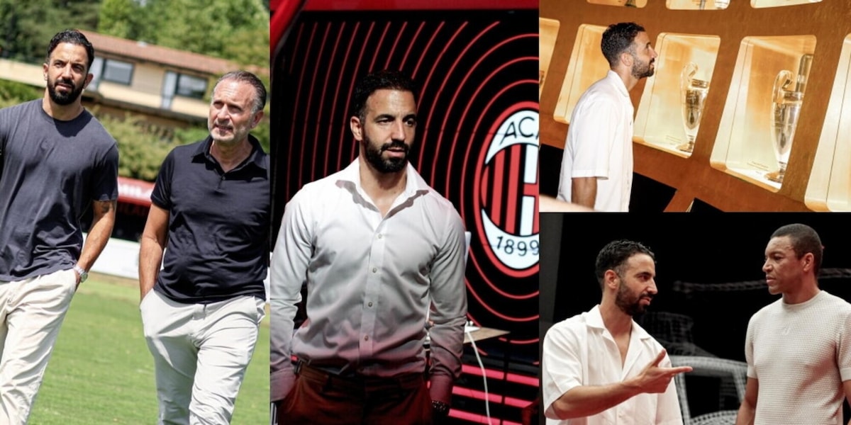 Amorim scopre il Milan: la visita a Milanello, la passeggiata con Cardinale e i trofei...