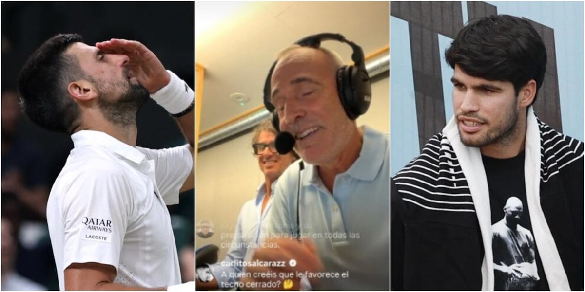 Wimbledon, Alcaraz segue la partita di Djokovic in tv e interviene: il siparietto con Corretja