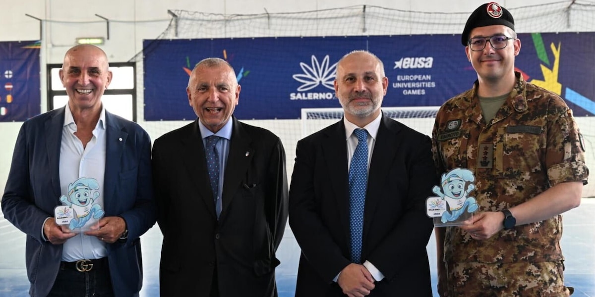 Giochi Universitari Europei di Salerno, l'applauso del Rettore D'Antonio e del presidente del Cus al rinnovato “Pala Palumbo”