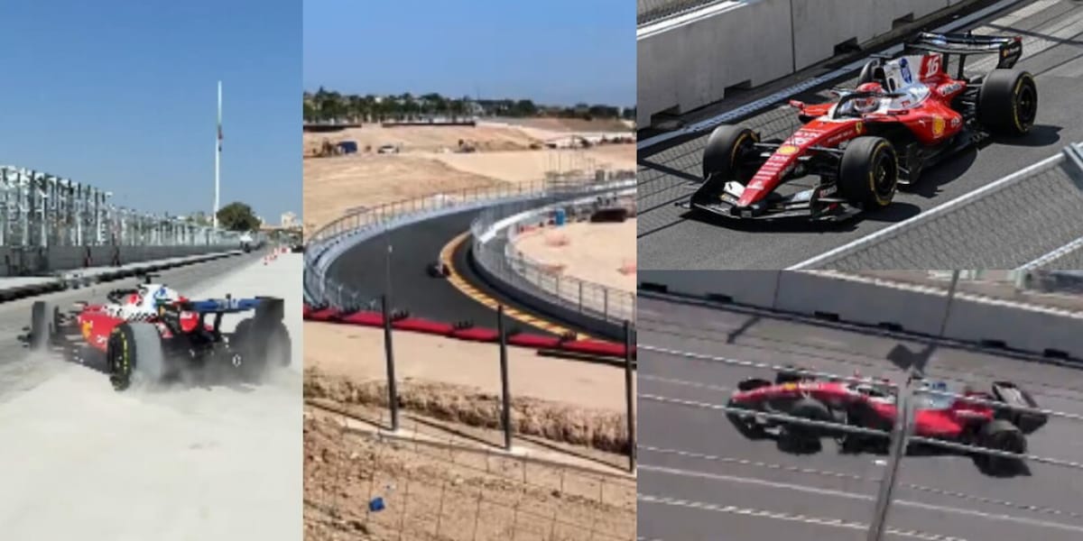 Ferrari, primo storico giro al Madring: le immagini del filming day sul circuito ancora in costruzione
