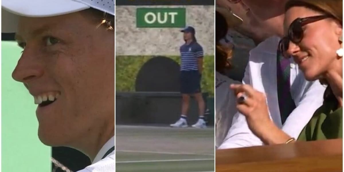 Sinner beffato, il pallonetto esce di un millimetro: e Kate in tribuna...
