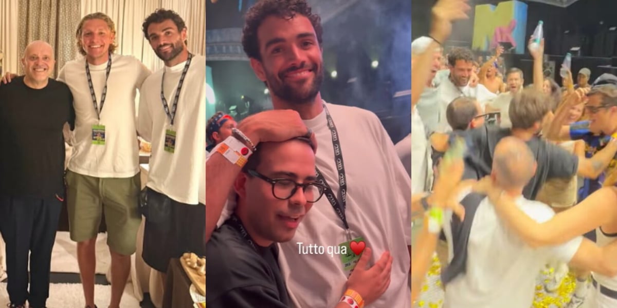 Berrettini show al concerto di Max Pezzali: salta e balla scatenato con Chiara e Valentina Ferragni